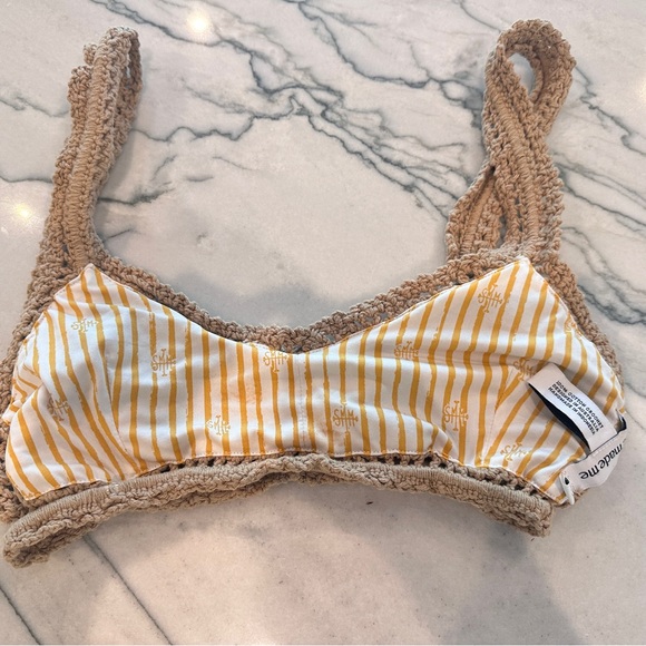 Free People X She Made Me Essential Crochet Crop Bikini Top Medium - Picture 5 of 6